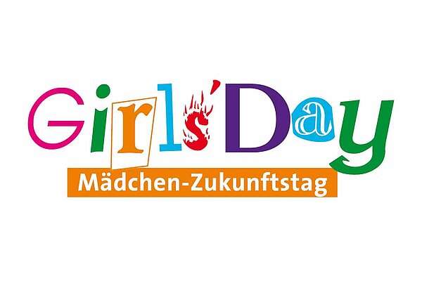 Logo Girls Day. Text: Girls' Day Mädchen-Zukunftstag.