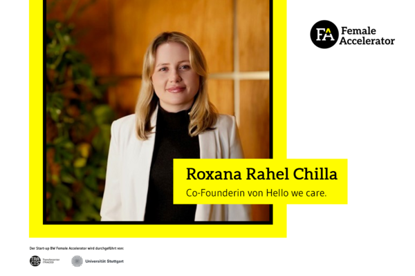 Bild Roxana Rahel Chilla, Co-Founderin von Hello we care.