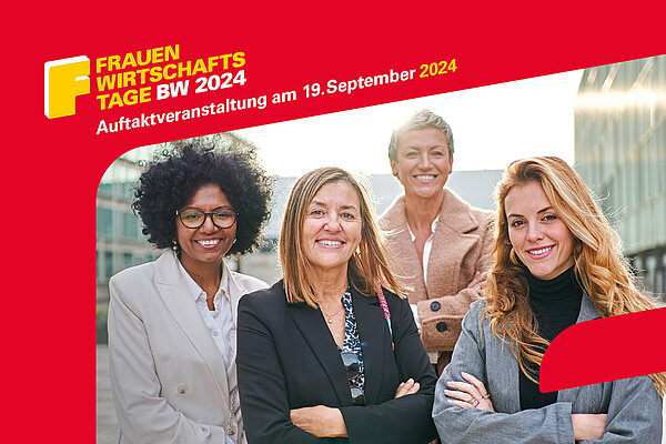 Key Visual für die Auftaktveranstaltung der Frauenwirtschaftstage Baden-Württemberg 2024 am 19. September.