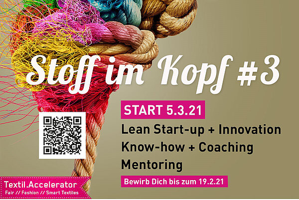 Einladung zur Bewerbung zum Textil-Accelerator Stoff im Kopf #3