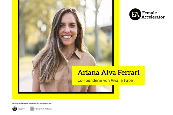 Co-Founderin vom Start-up Viva la Faba, Ariana Alva Ferrari.
