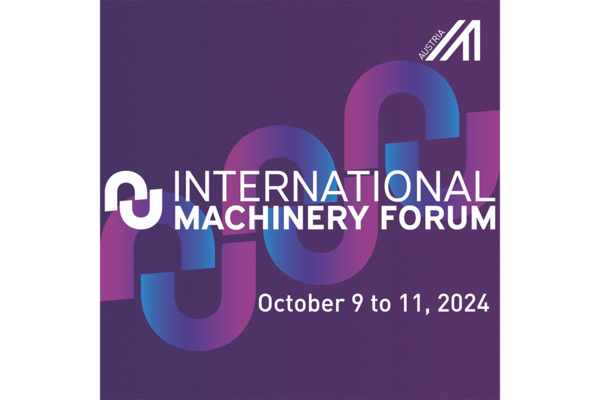 Key Visual International Machinery Forum, October 9 to 11, 2024, Austria.